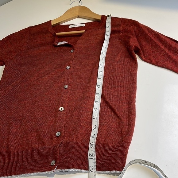 Lowrys Farm maroon wool blend cardigan - Picture 7 of 11